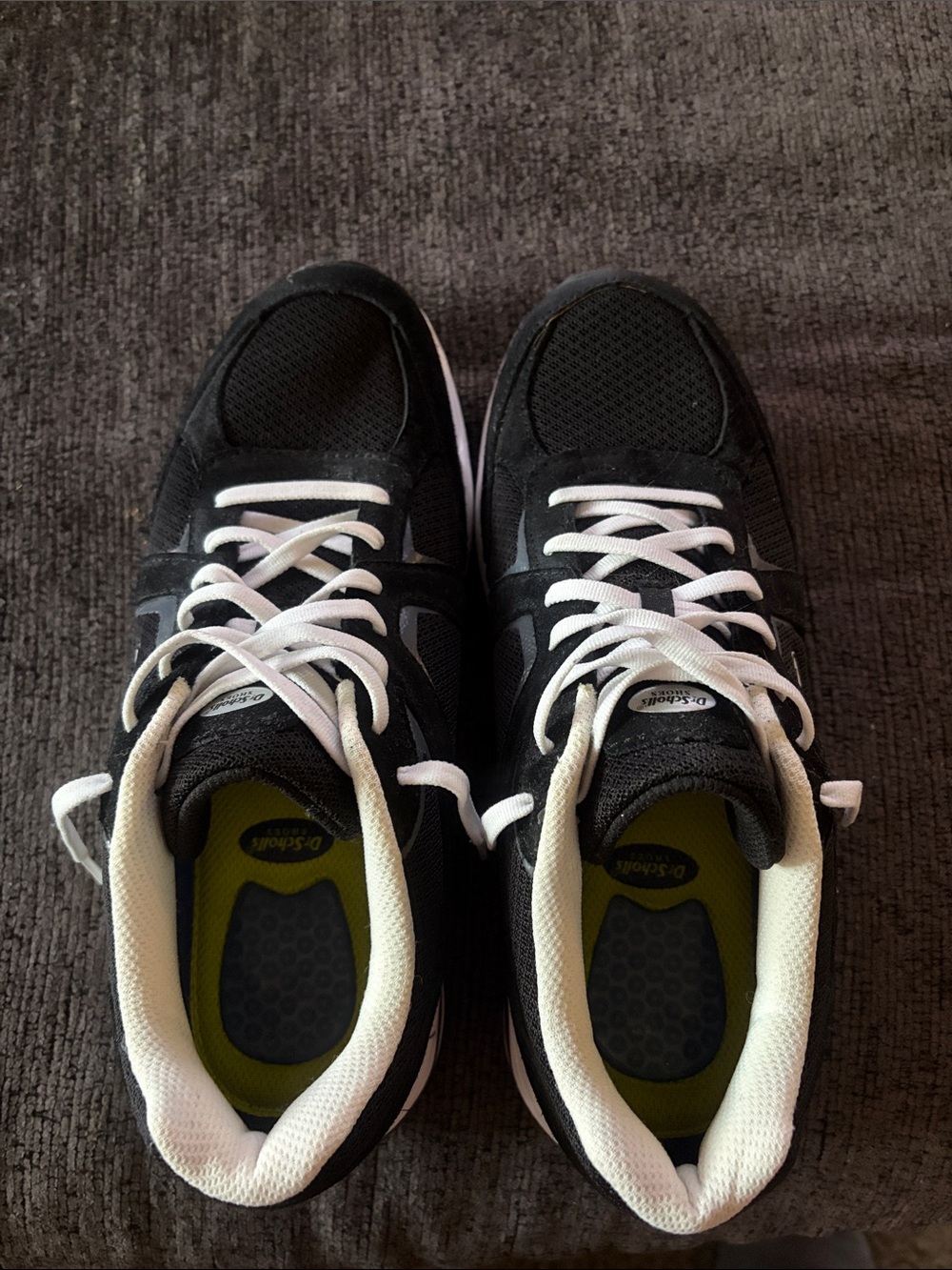 Black Athletic Sneakers with White Trim